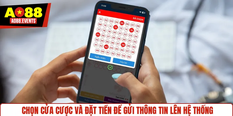 Chọn cửa cược và đặt tiền để gửi thông tin lên hệ thống